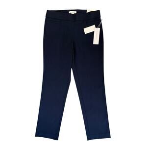 NWT Liz Claiborne Navy Blue Lisa Straight Leg Mid Rise Secretly Slimming Size 6P